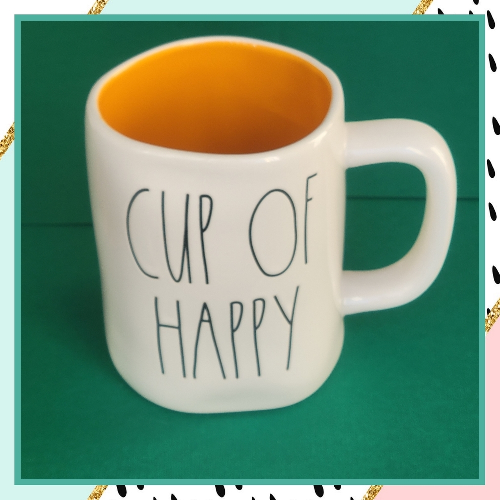 Rae Dunn Cup of Happy White Mug